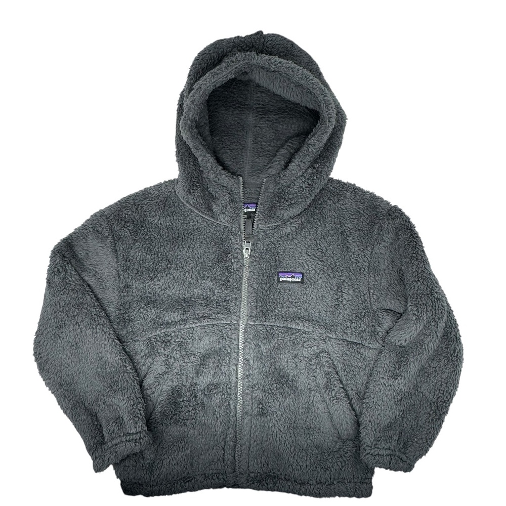 Patagonia Kids Lost Gatos Fleece Hoodie Jacket Forge Grey Sz XS(5-6)